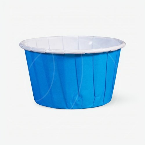 Капсула бумажная с подворотом Синяя D50 H40 100 шт Б-10