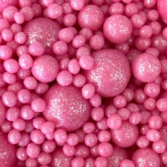 Посыпка кондитерская из дутого риса жемчуг "Розовый микс" 50 г 105