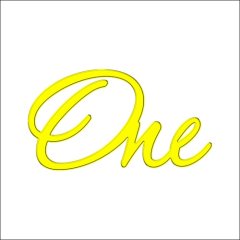 Топпер декоративный акриловый "One" Золото 8х4 см ТСК47