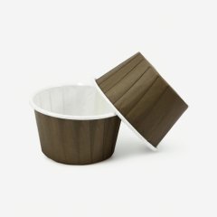 Капсула бумажная с подворотом Коричневая (с ламинацией) D50 H40 100 шт ForG MUFFIN PRO B/W 50*40 C, б-8