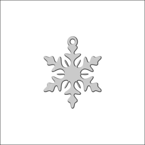 Набор топперов декоративных акриловых "Снежинка бирка" Серебро 5х4 см 3 шт ТСК155