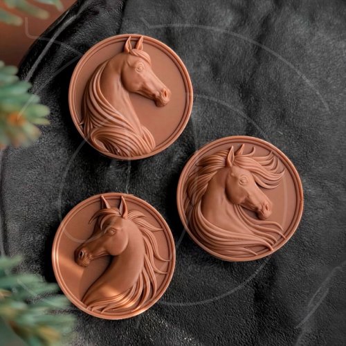 Молд силиконовый "3 лошадки" 										