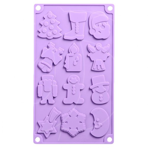 Форма силиконовая для шоколада "Новый год" 12 шт 3624961