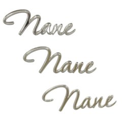 Набор топперов декоративных акриловых "Папе" Серебро 5,5х2 см 3 шт 36373