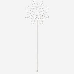 Набор топперов декоративных акриловых "Снежинка" Белый 4х12 см 3 шт ТСК401