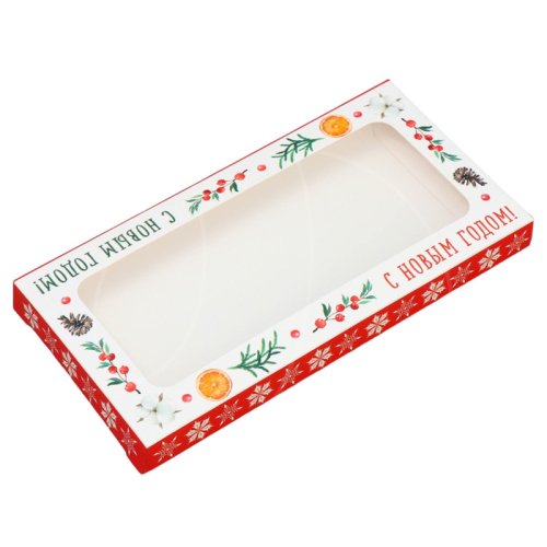 Коробка для шоколадной плитки "С Новым Годом" 17,3х8,8х1,5 см 9692205