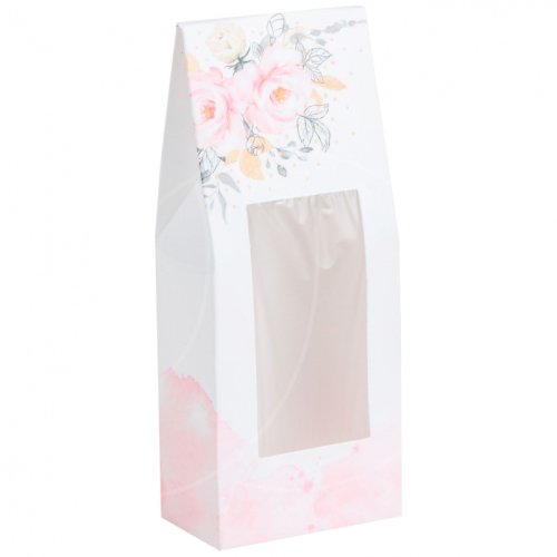 Коробка для сладостей с окном "Розы" 6х14,5х3,5 см 4623206