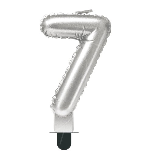 Свеча декоративная Цифра "7" Шар Серебро 622096-7	